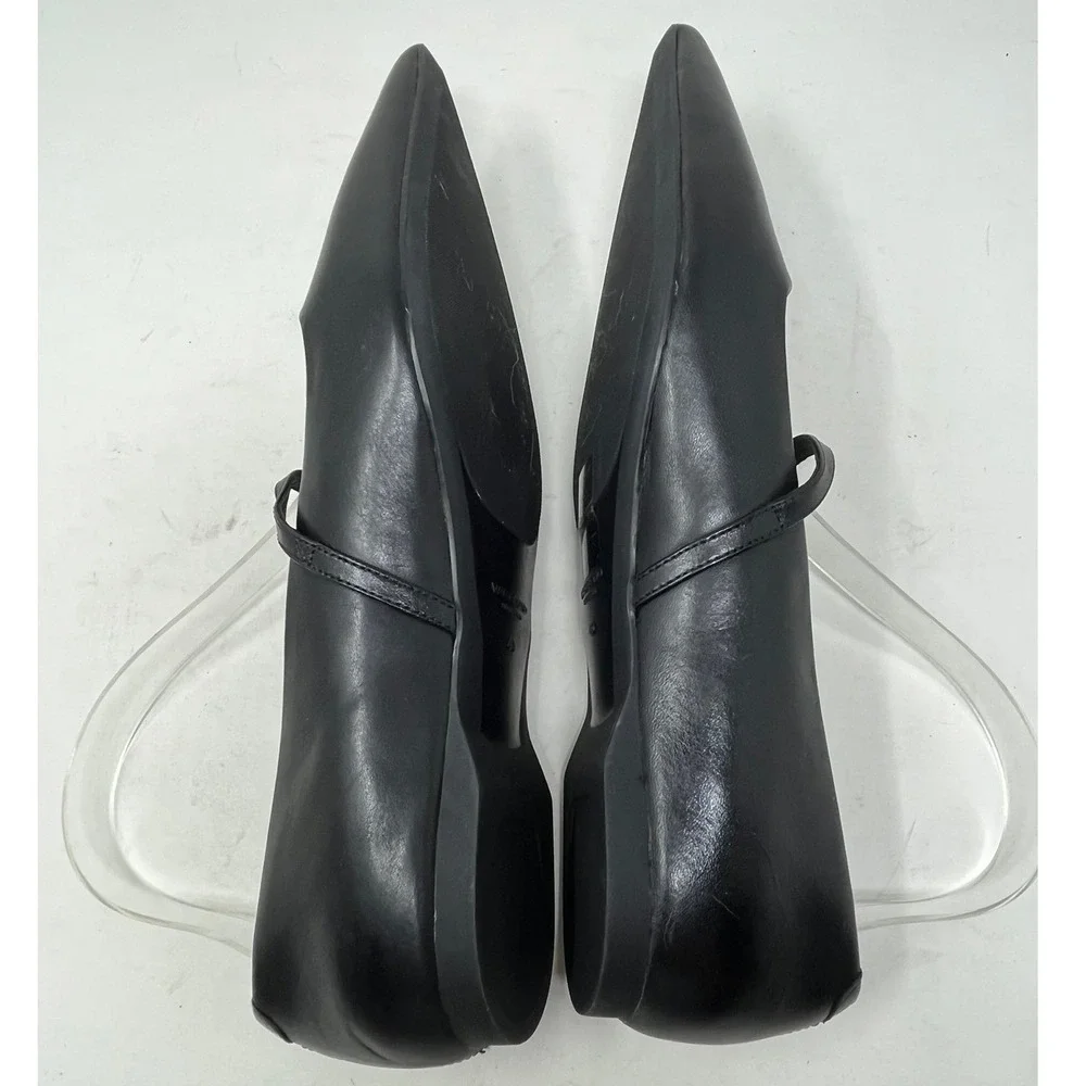 VAGABOND Hermine Womens 10 Black Leather Mary Jane Pointed Toe Flats 5533-001-20